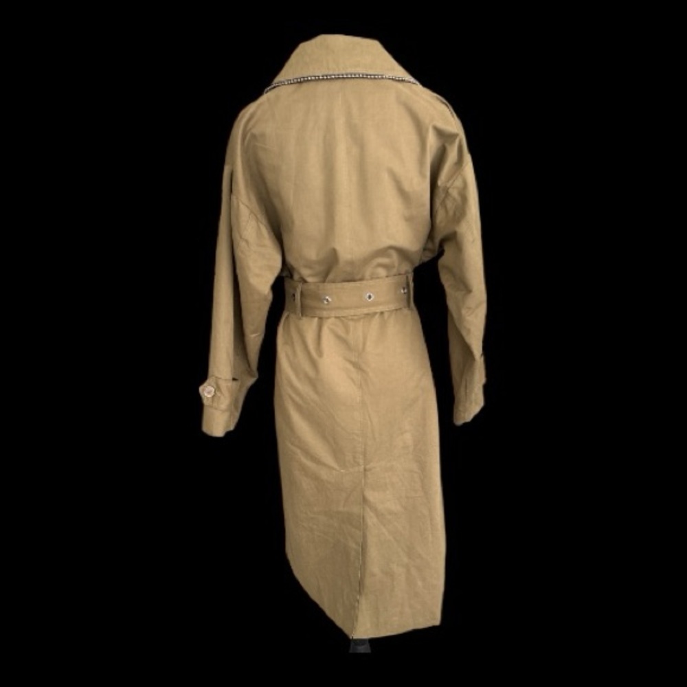 Badgley Mischka x Bagatelle New York Olive Green Trenchcoat Floor Sample - Picture 7 of 10